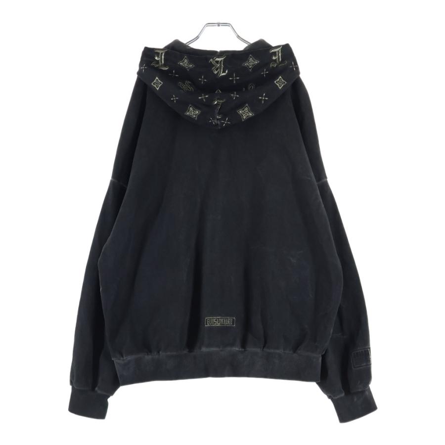インパクト抜群 個性的 EVISU エヴィス エビス 戎 ニット パーカー 36 EVISU（エヴィス） エビス KURO 刺繍 スウェット プルオーバーパーカー