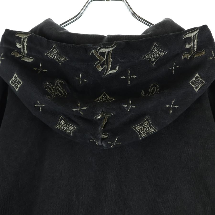 EVISU 刺繍 胸ポケット パーカー EVISU（エヴィス） エビス KURO 刺繍 スウェット プルオーバーパーカー