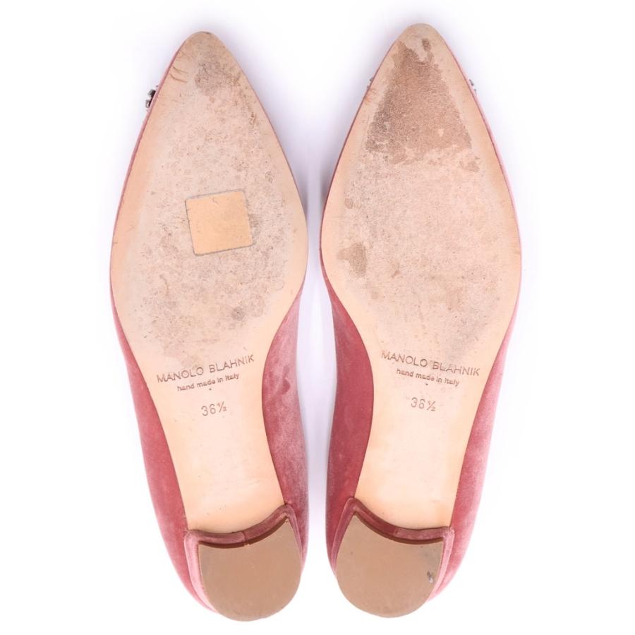 MANOLO BLAHNIK ハンギシ ベロア パンプス 36.5 レア 破格 マノロ