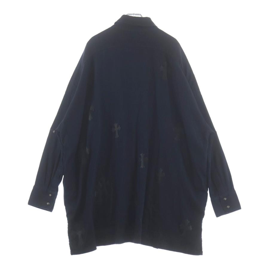 クロムハーツ  MAHAL KITA/マハルキタ クロスパッチクロスボタンオーバーサイズ長袖シャツ メンズ S CHROME HEARTS（クロムハーツ） MAHAL KITA マハルキタ セメタリー