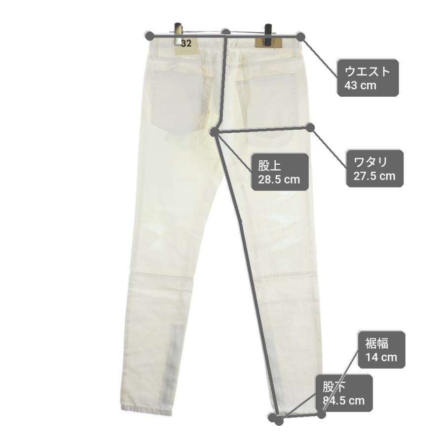 mnml（ミニマル） Denim Pants 裾ジップ デニムパンツ ホワイト