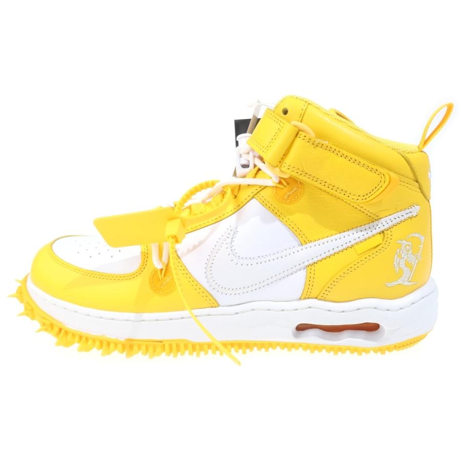 NIKE ナイキ ×OFF-WHITE AIR FORCE 1 MID SP LTHR DR0500-101 オフホワイト エア フォース 1 ミッドカットスニーカー ホワイト/イエロー US11/29cm NIKE（ナイキ） ×OFF-WHITE AIR FORCE1 MID SP LTHR DR0500-101 オフ