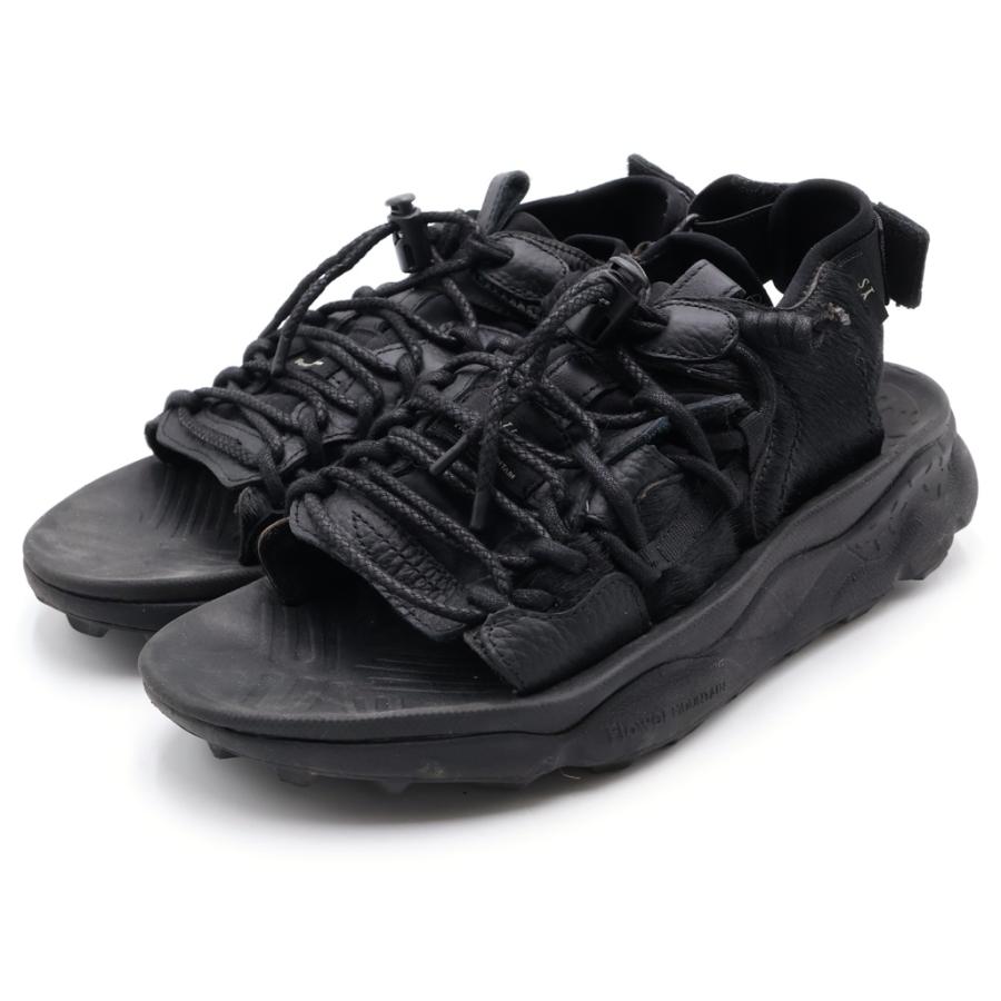 【美品】フラワーマウンテン　サンダル PUMA PUNKU ブラック Y's（ワイズ） ×Flower MOUNTAIN PUMA PUNKU フラワーマウンテン