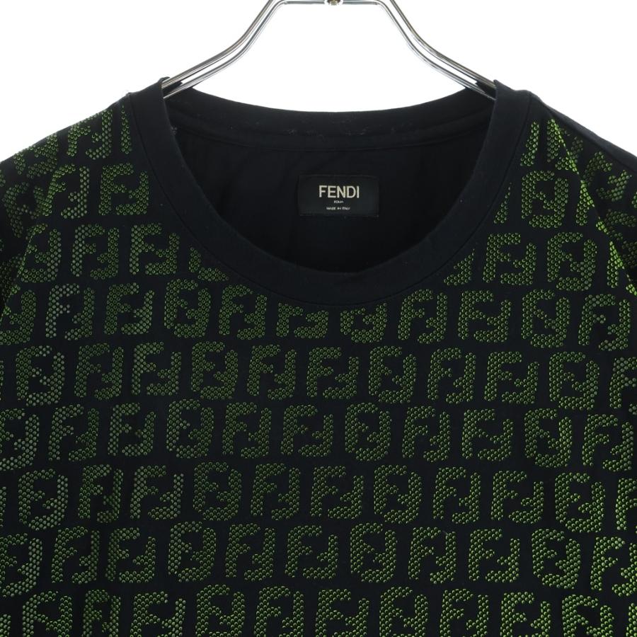 FENDI（フェンディ） ズッカ総柄 オーバーサイズ半袖Tシャツ ブラック