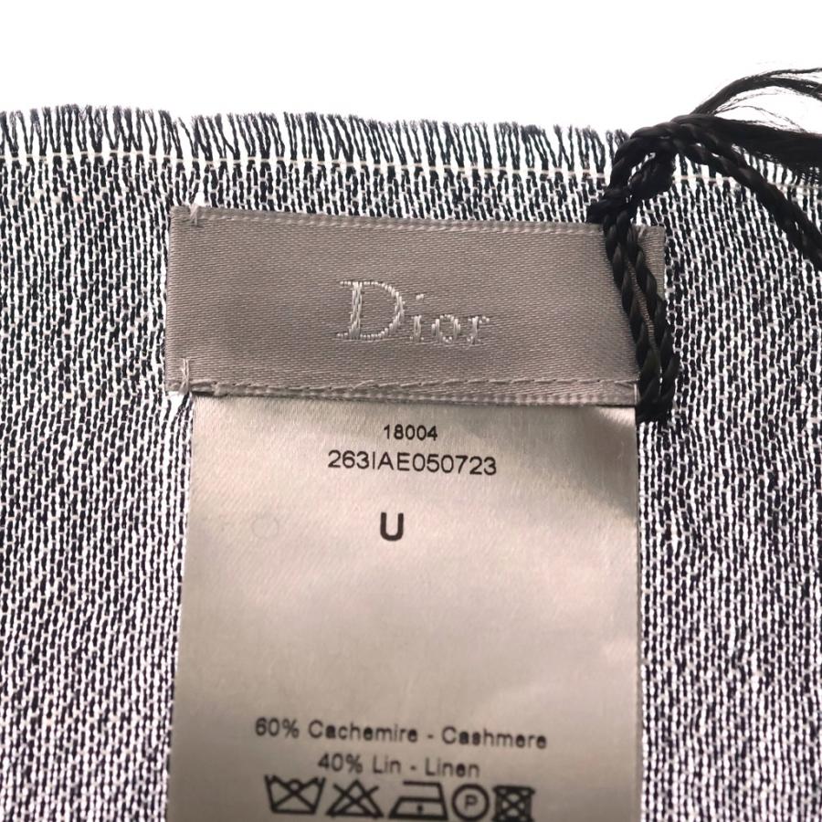 DIOR ディオール ロゴ カシミヤ フリンジ ストール ショール マフラー