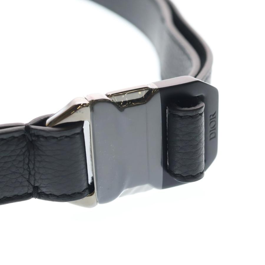 DIOR (ディオール) ロゴバックル レザー ベルト ブラック 23-MA-0169