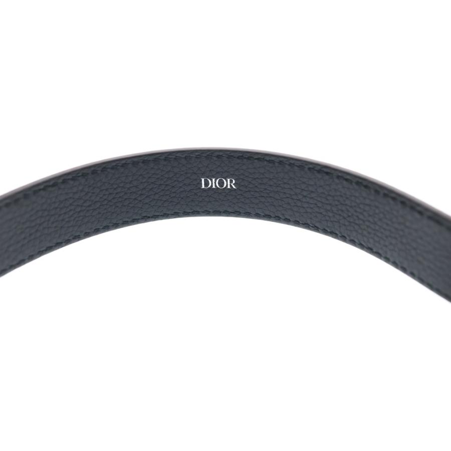 DIOR (ディオール) ロゴバックル レザー ベルト ブラック 23-MA-0169