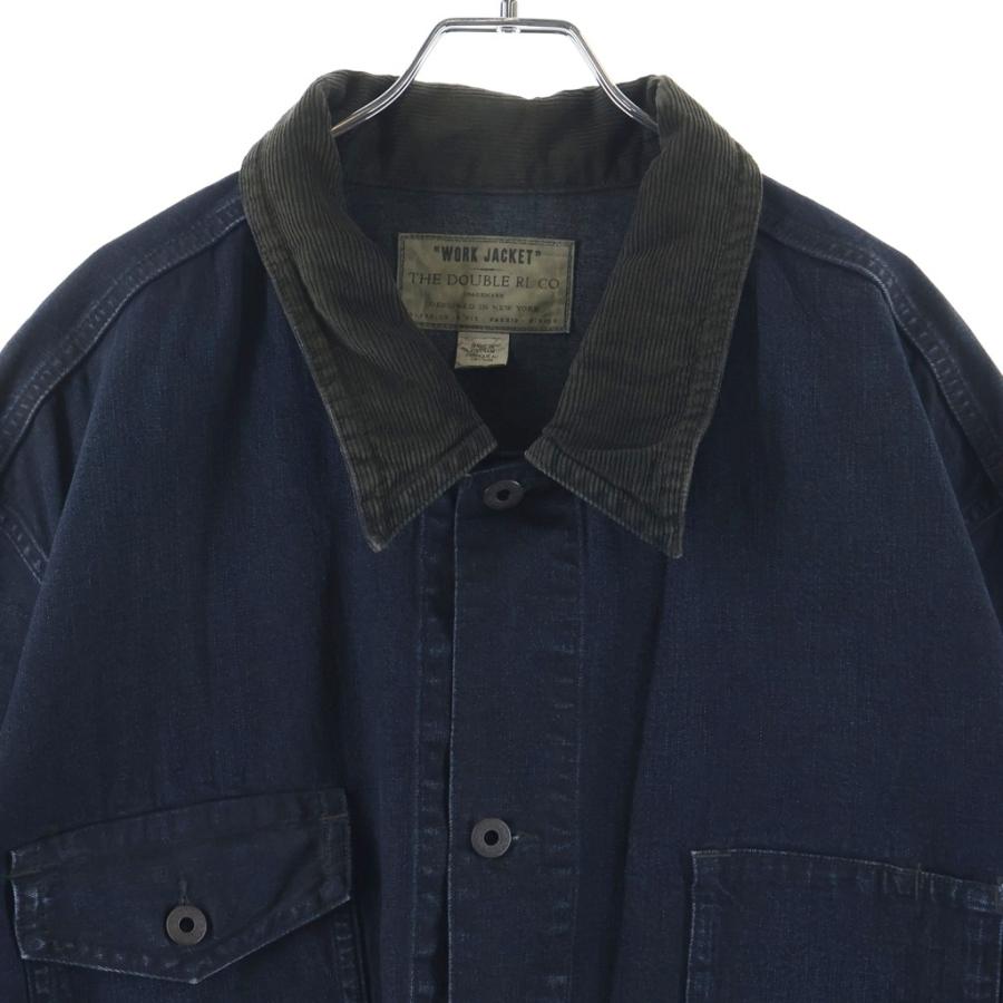 RRL ダブルアールエル Corduroy Trim Indigo Denim Shirt Jacket