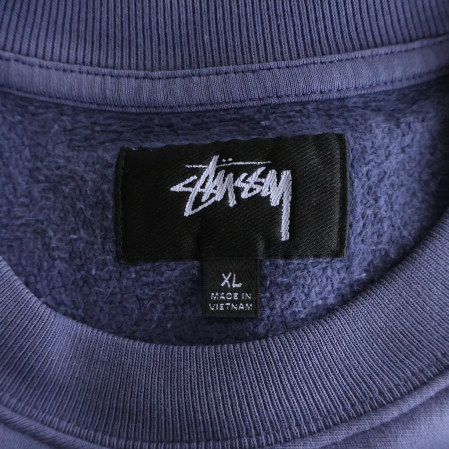 STUSSY ステューシー 23AW VARSITY OVERSIZED CREW フロントロゴデザイン クルーネック 長袖スウェット トレーナー ネイビー 118536 118536 STUSSY（ステューシー） 23AW VARSITY OVERSIZED CREW フロントロゴ