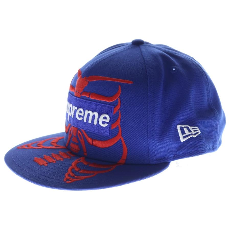 SUPREME シュプリーム 25SS ×New Era Bones Box Logo ボーン ボックスロゴ スケルトンデザイン ベースボールキャップ 帽子 ブルー Supreme（シュプリーム） 25SS ×New Era Bones Box Logo ボーン