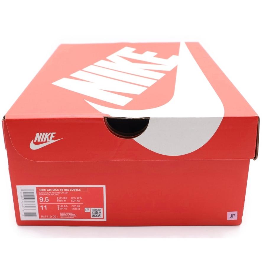 NIKE（ナイキ） AIR MAX 95 OG BIG BUBBLE MEDIUM ASH/SOLAR RED エア