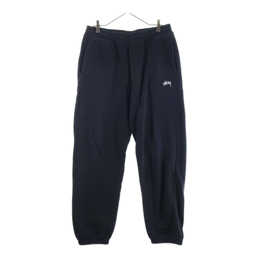STUSSY ステューシー 21AW Stock Logo Pants ストック ロゴ刺繍 スウェット ロングパンツ ブラック 116481 STUSSY（ステューシー） 21AW Stock Logo Pants ストック ロゴ刺繍