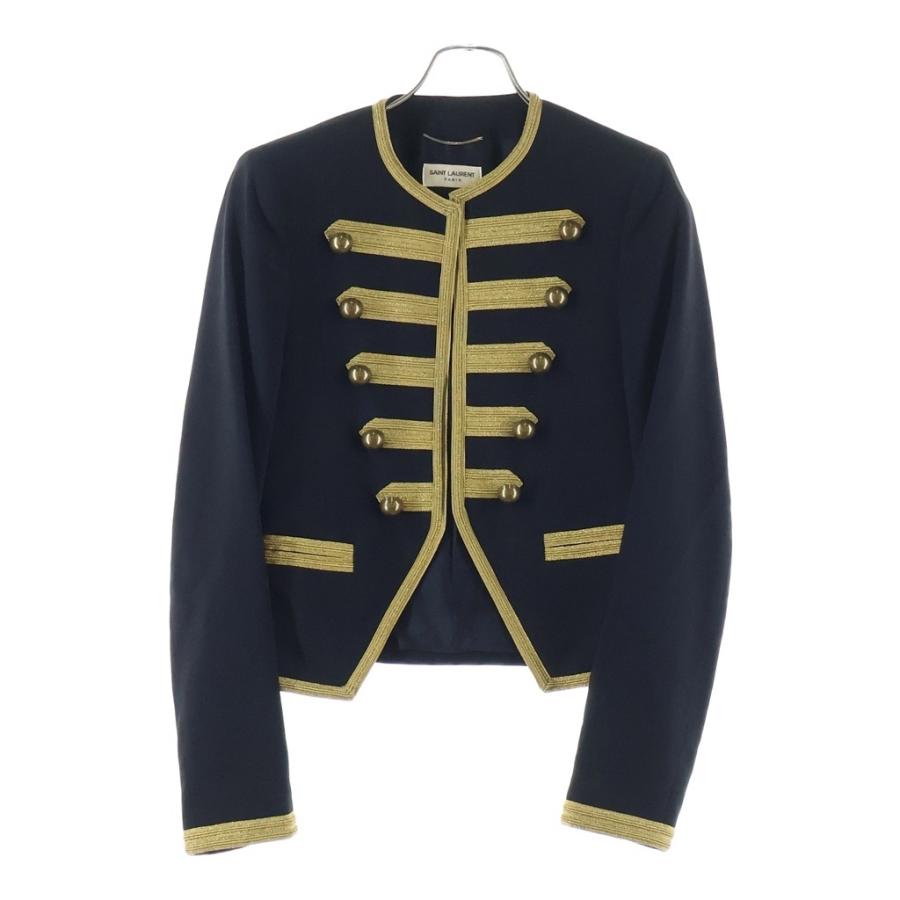 SAINT LAURENT PARIS サンローランパリ 15SS エディ期 ウール クロップドオフィサー ナポレオンジャケット ブラック 376017 Y639H SAINT LAURENT PARIS サンローランパリ 15SS エディ期 ウール
