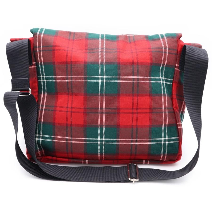 COMME des GARCONS コムデギャルソン ウールキャンバス タータンチェック メッセンジャーバッグ ショルダーバッグ クロスボディ レッド GQ-K202 COMME des GARCONS（コムデギャルソン） ウールキャンバス タータン