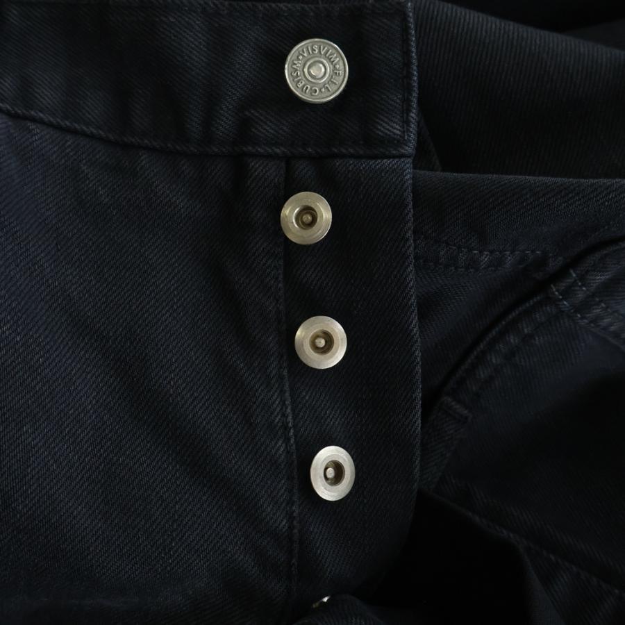 VISVIM ヴィスヴィム 22SS JOURNEYMAN PANTS TACKED ボタンフライ ストレート デニム パンツ ブラック 0121405005001 visvim（ヴィズヴィム） ヴィスヴィム 22SS JOURNEYMAN PANTS TACKED