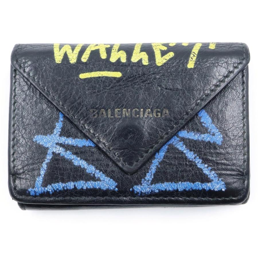 BALENCIAGA グラフィティ ペーパーミニウォレット 391446 BALENCIAGA（バレンシアガ） ペーパーミニウォレット グラフィティ 三