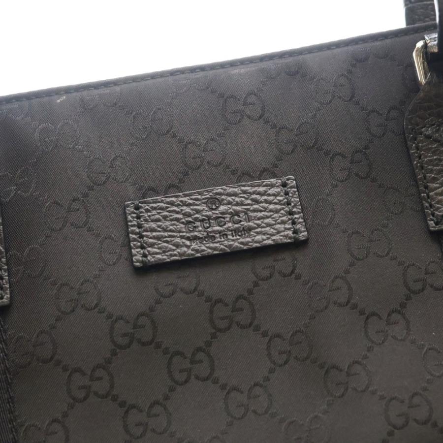 GUCCI（グッチ） GGナイロン レザー トートバッグ シルバー金具