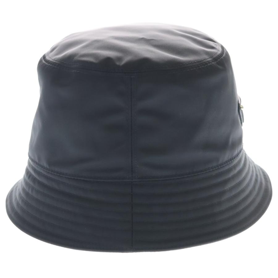PRADA リナイロン　ハット　ハンチング　帽子　三角ロゴ　ブラック　メンズ　L PRADA（プラダ） Re-Nylon リナイロン トライアングルロゴ 三角