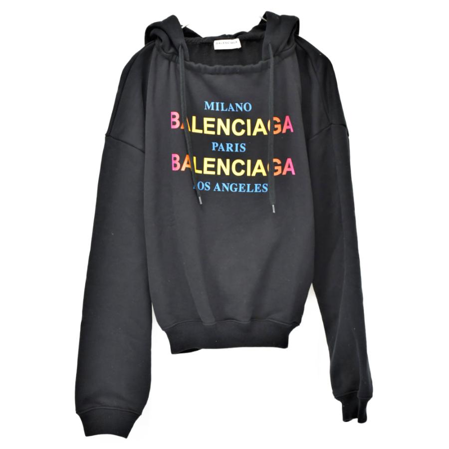 BALENCIAGA (バレンシアガ) 17年 レインボーロゴ パーカー BALENCIAGA (バレンシアガ) 17年 レインボーロゴ パーカー