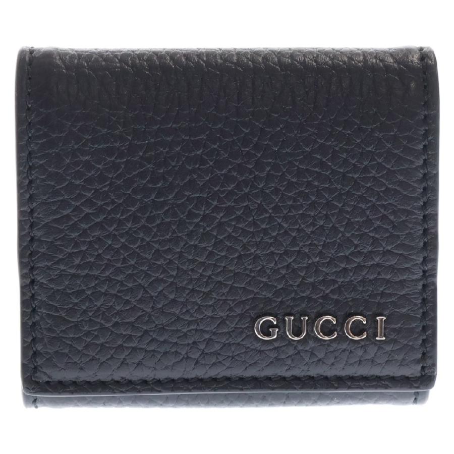 GUCCI（グッチ） ロゴ コインケース ブラック レザー コンパクト