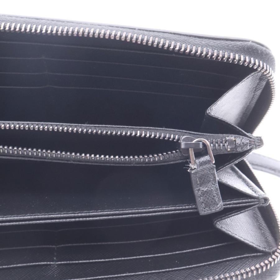 PRADA（プラダ） サフィアーノ ラウンドジップ長財布 ブラック ロング