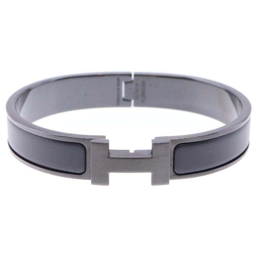 HERMES エルメス クリックH バングル ソーブラック メタル