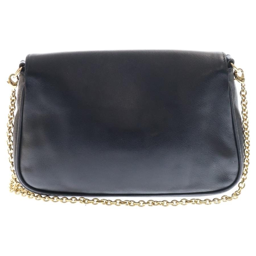 FENDI（フェンディ） チェーンショルダーバッグ ブラック レザー