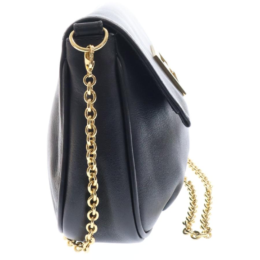 FENDI（フェンディ） チェーンショルダーバッグ ブラック レザー