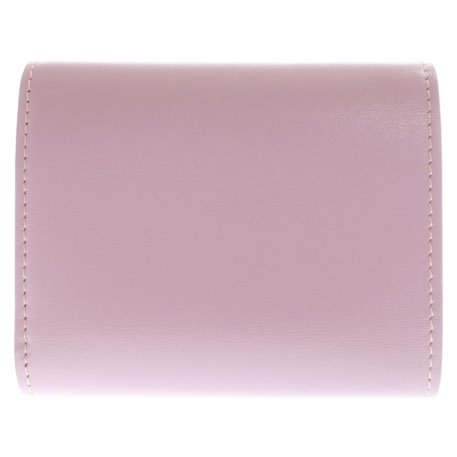 【美品】セリーヌ　レザー　トリオンフ　三つ折り財布　ピンク　694 CELINE（セリーヌ） トリオンフ コンパクトウォレット ピンク レザー