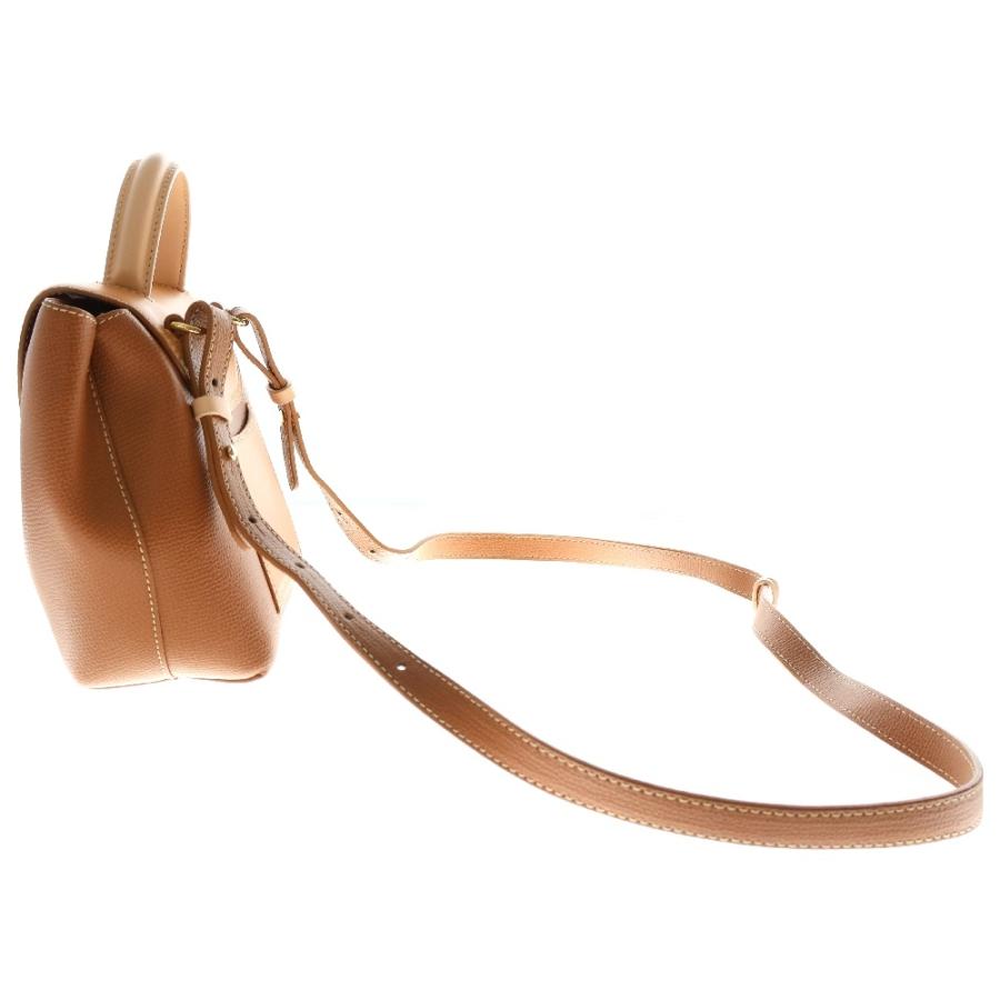 POLÉNE ブラウンレザーショルダーバッグ POLÈNE ブラウンレザー