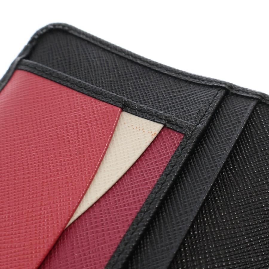 PRADA プラダ サフィアーノ 二つ折り財布 1ML018 ブラック レザー  