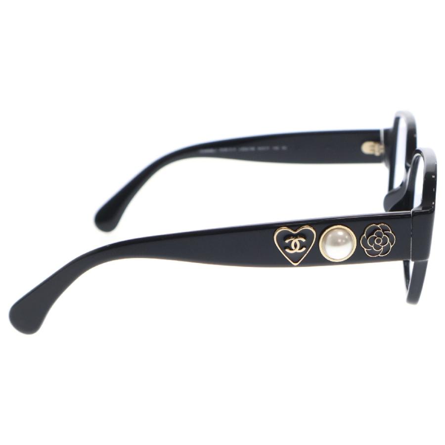 CHANEL シャネル 3438-S-A レンズ色付 度入り ココマーク プラスチック メガネ ブラック ユニセックス CHANEL（シャネル） ココマーク アイウェア プラスチック メガネ