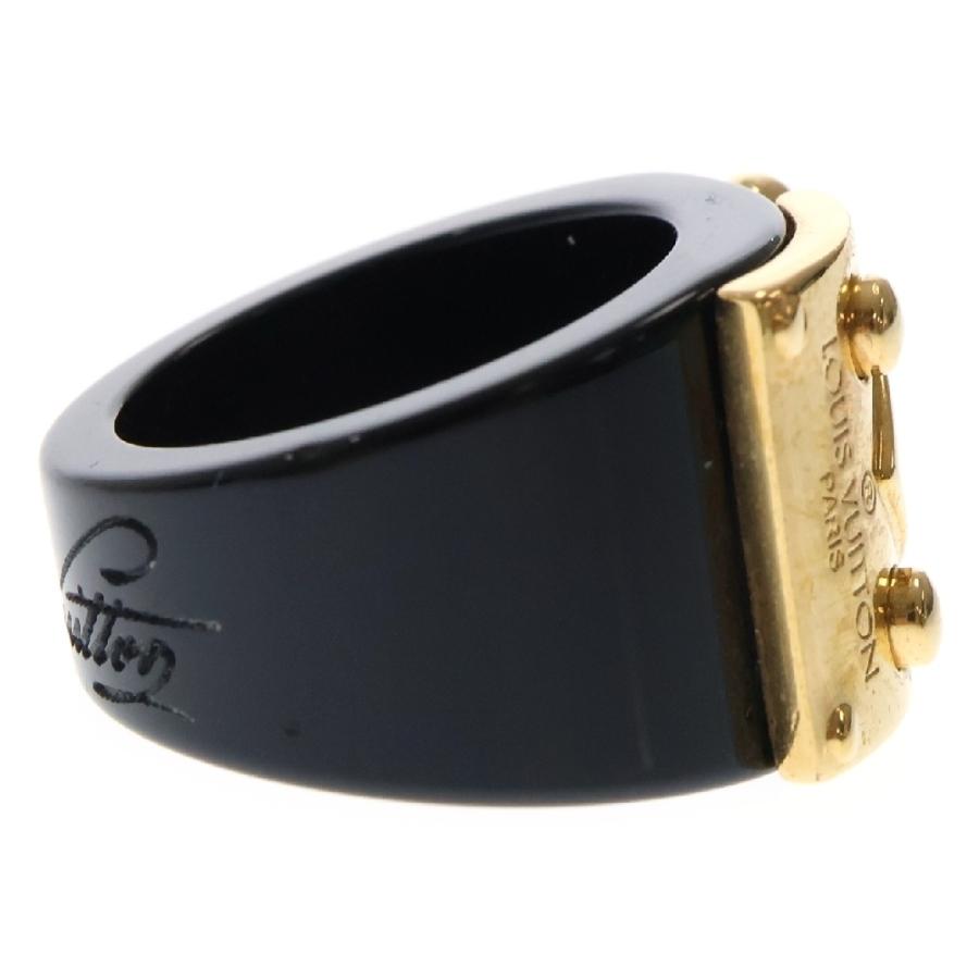 LOUIS VUITTON ルイヴィトン ロックミー ロゴリング ブラック