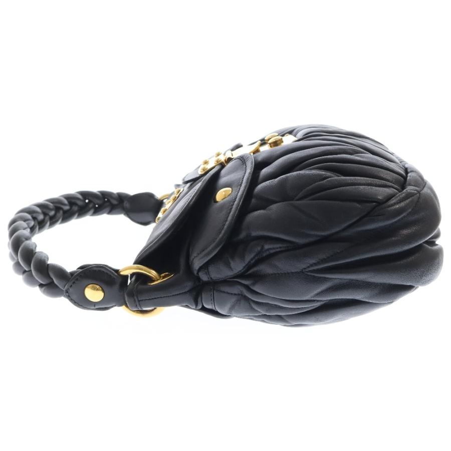 miumiu マテラッセ miumiu ミュウミュウ マテラッセ 2wayハンドバッグ ブラック レザー