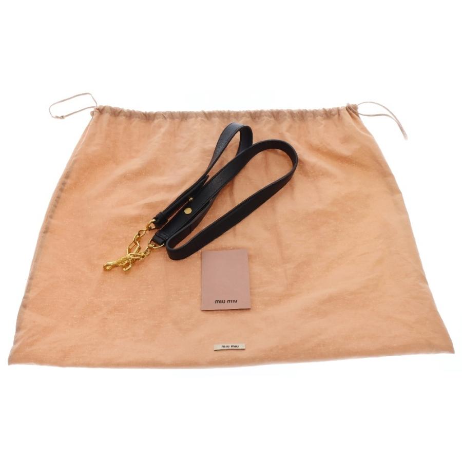 miumiu ミュウミュウ マテラッセ 2wayハンドバッグ ブラック レザー