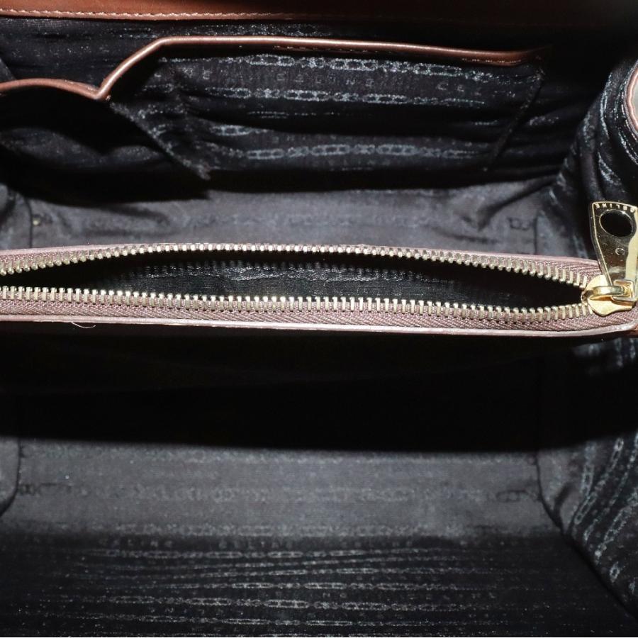CELINE（セリーヌ） オールドセリーヌ ボストンバッグ ブラウン レザー