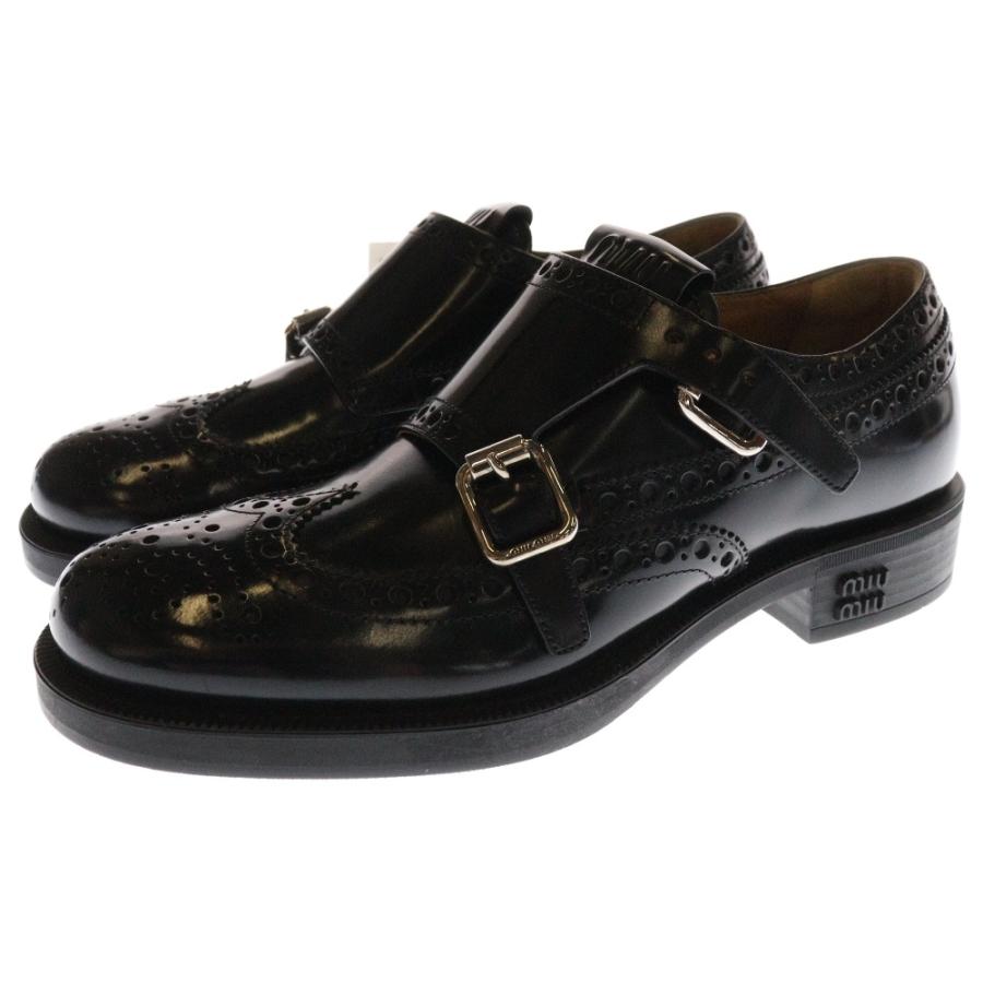 miumiu ミュウミュウ ×Church's チャーチ ブラッシュド ダブルモンク