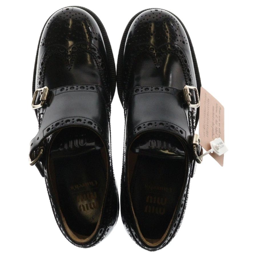 miumiu ミュウミュウ ×Church's チャーチ ブラッシュド ダブルモンク