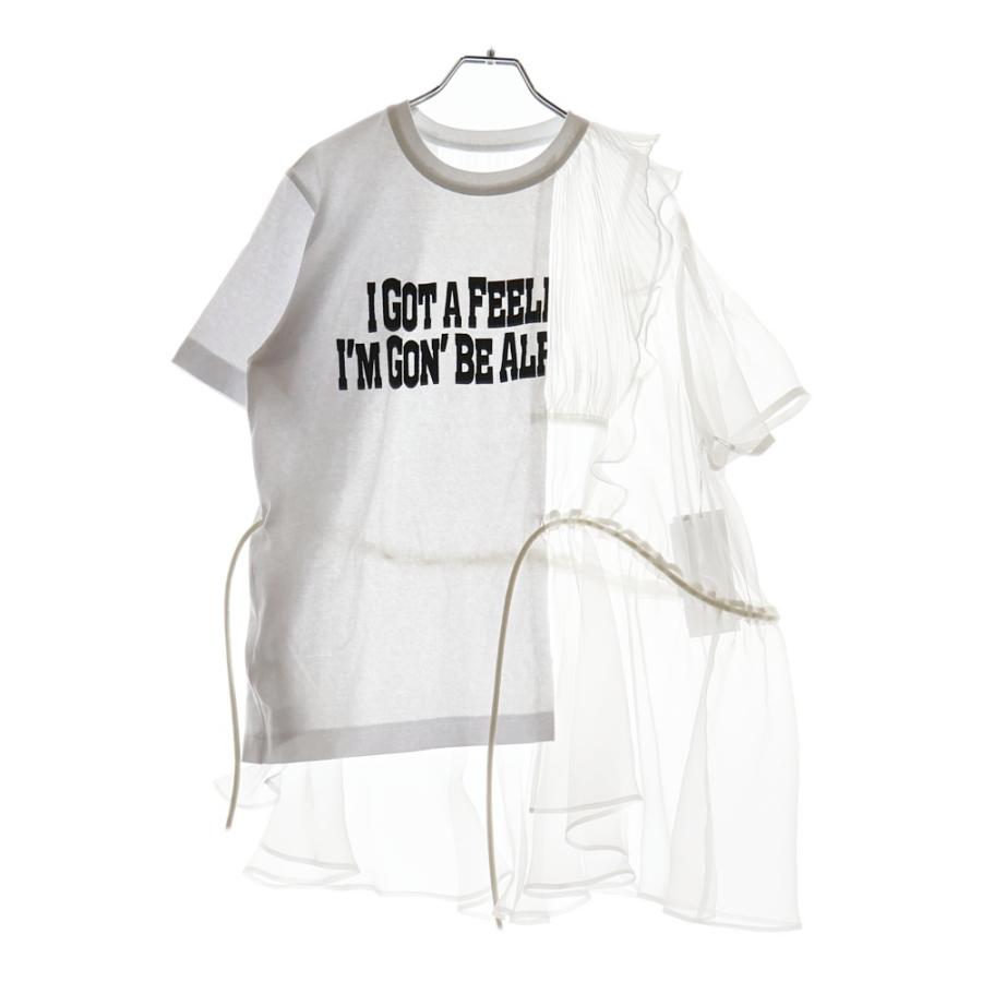 sacai シフォン Tシャツ ホワイト ウィメンズ sacai シフォン Tシャツ ホワイト ウィメンズ