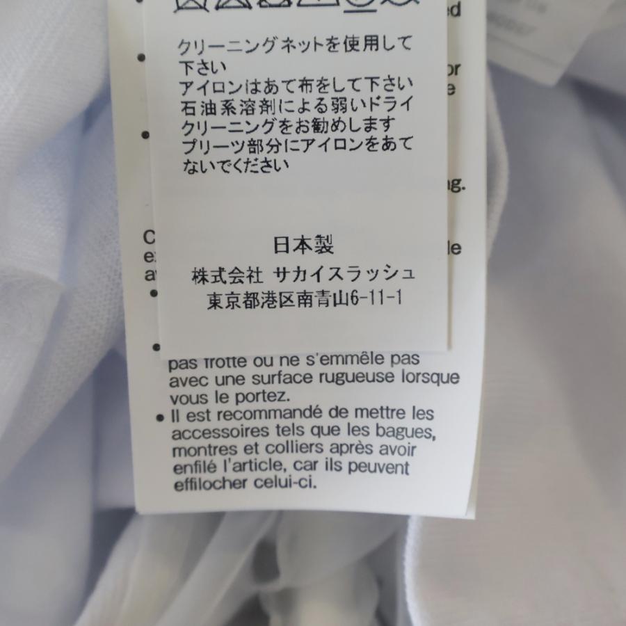sacai（サカイ） シフォン切替 レイヤード 半袖Tシャツ ホワイト 23