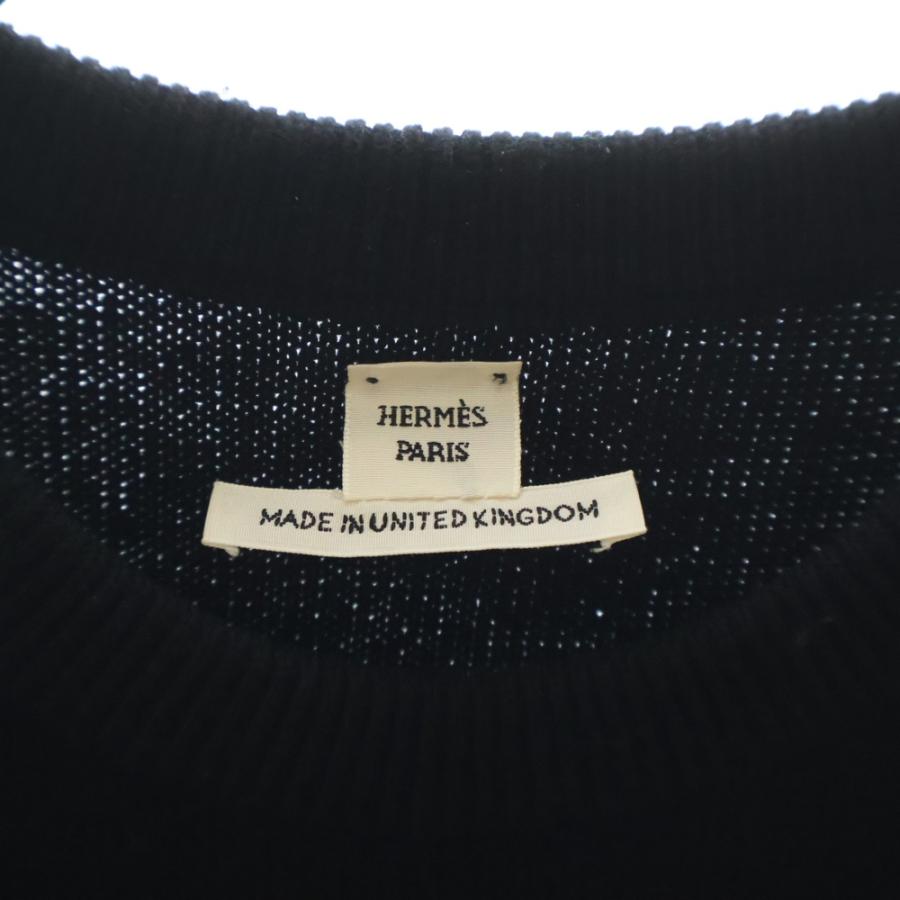 HERMES エルメス カシミヤ ニットノースリーブワンピース レディース