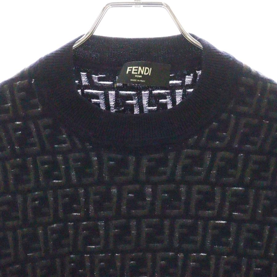 FENDI　フェンディ　ニット　長袖　ロゴ　セーター FENDI ロゴ入り フェンディニットセーター 長袖