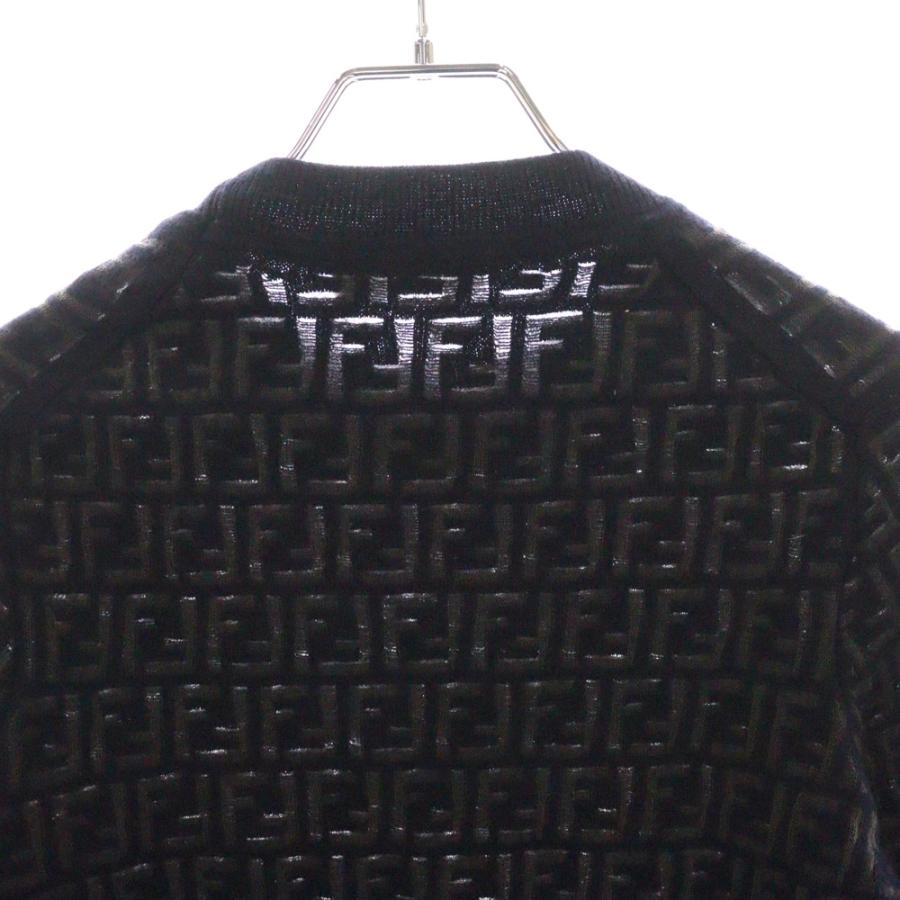 FENDI（フェンディ） FFロゴ ズッカ柄 ウール クルーネックニット 長袖