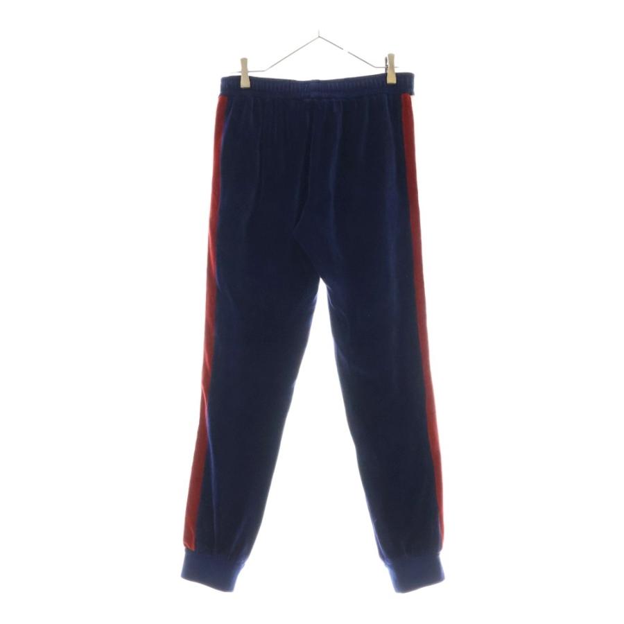 GUCCI（グッチ） サイドライン ベロア トラックパンツ ネイビー 547884 