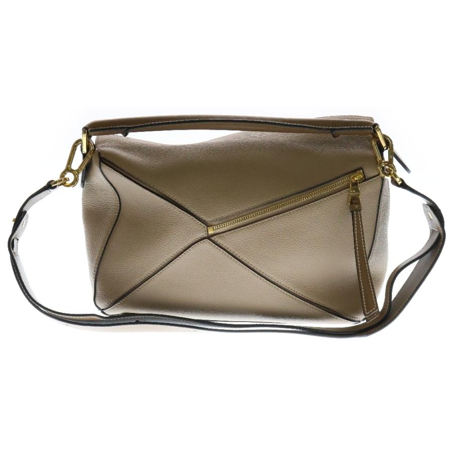 LOEWE ロエベ パズルバッグ ミディアム 2wayバッグ ベージュ レザー