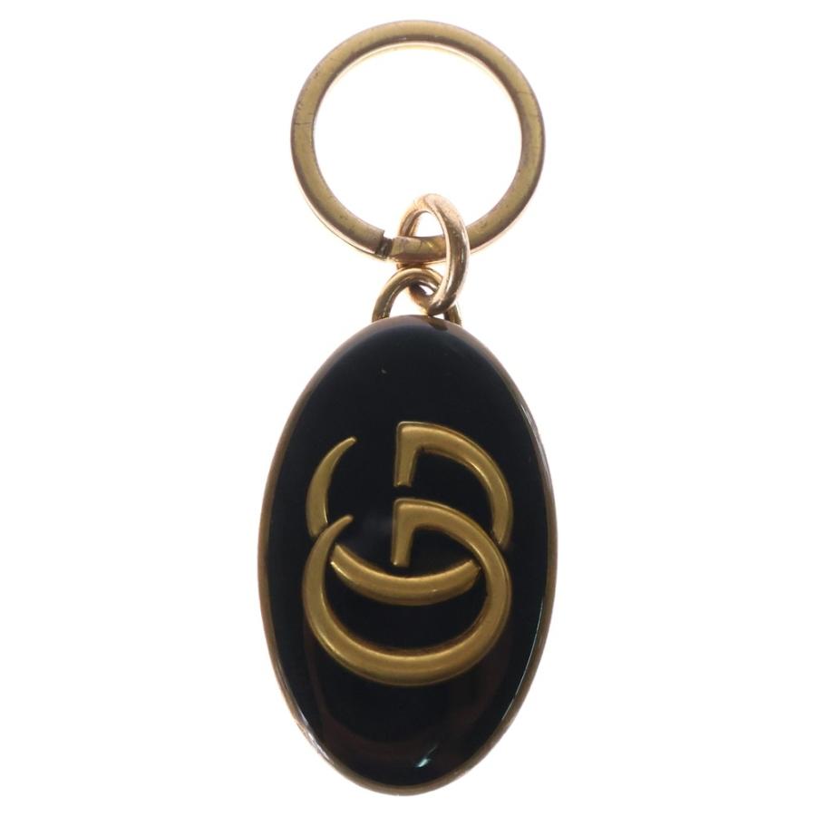 GUCCI（グッチ） GGマーモント キーリング バックチャーム ブラック