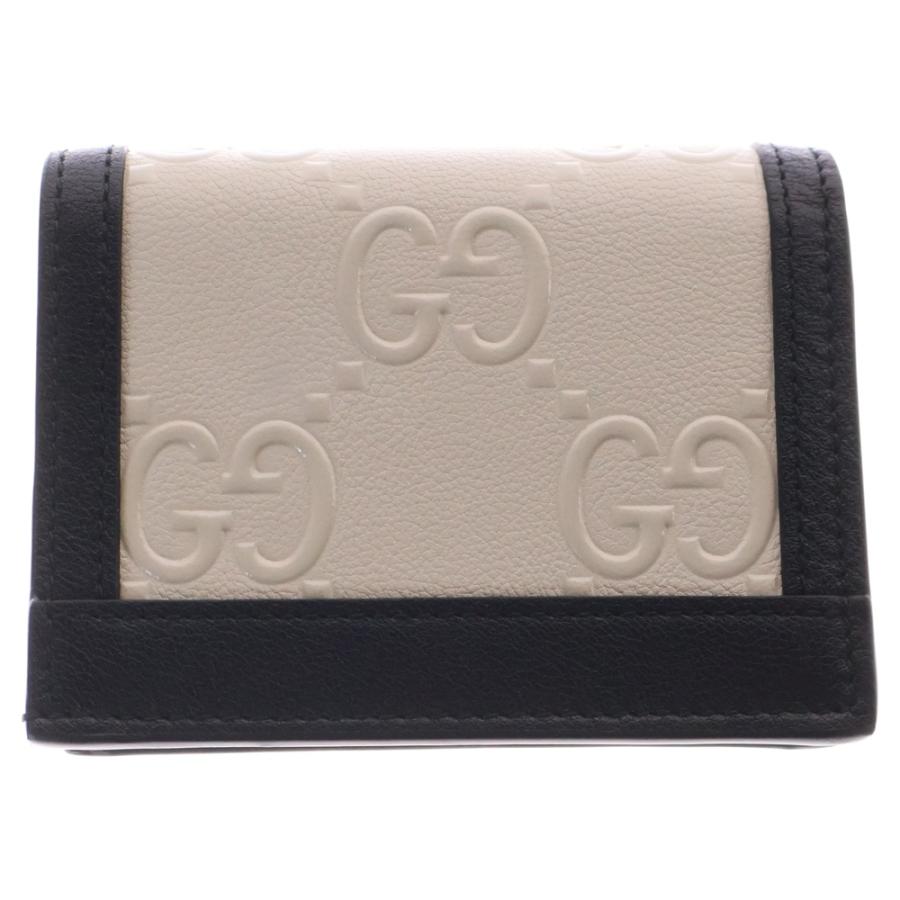 GUCCI（グッチ） GGエンボス レザー コンパクトウォレット 二つ折り
