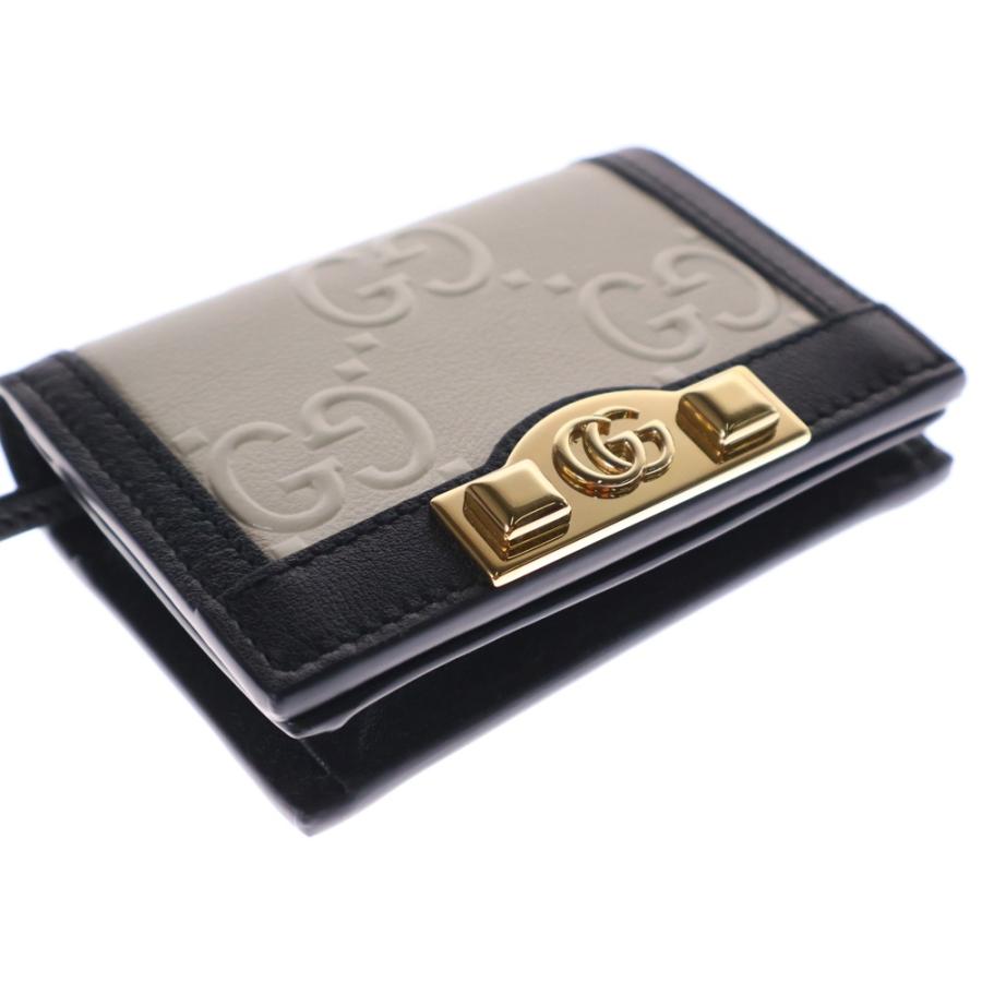 GUCCI（グッチ） GGエンボス レザー コンパクトウォレット 二つ折り