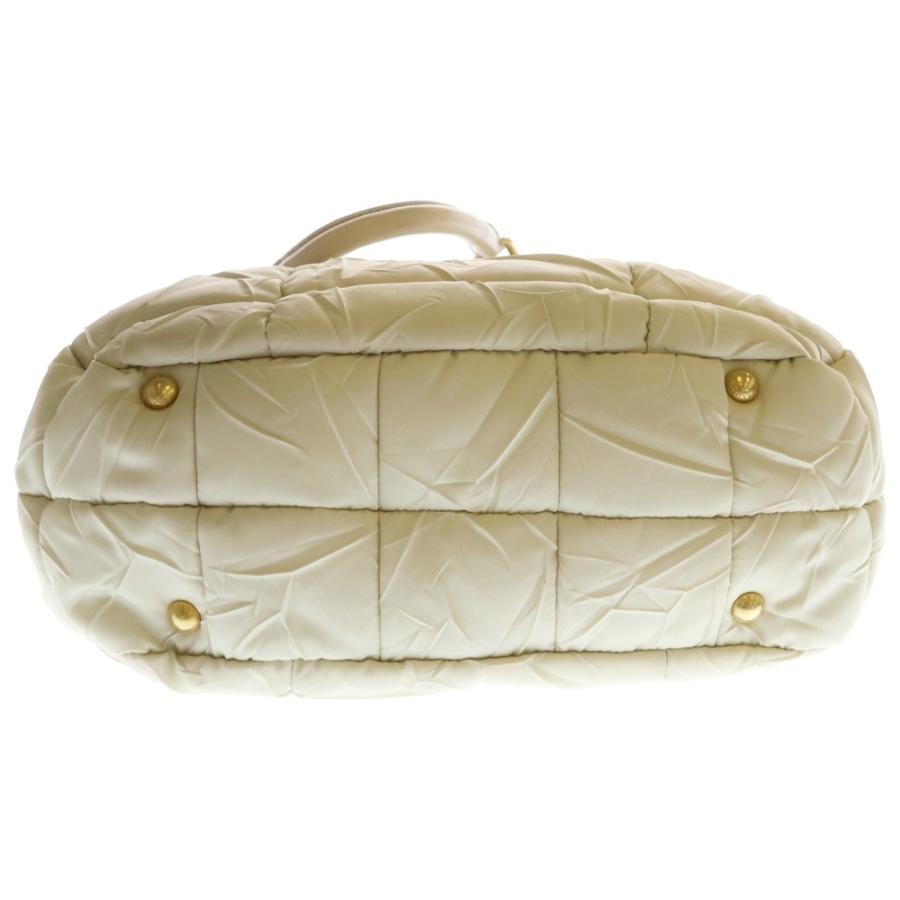 PRADA（プラダ） キルティング ハンドバッグ ベージュ ナイロン BN1583 