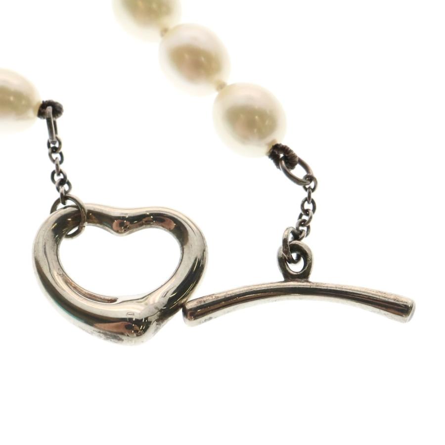 TIFFANY&Co ティファニー オープンハート パール ネックレス SV925